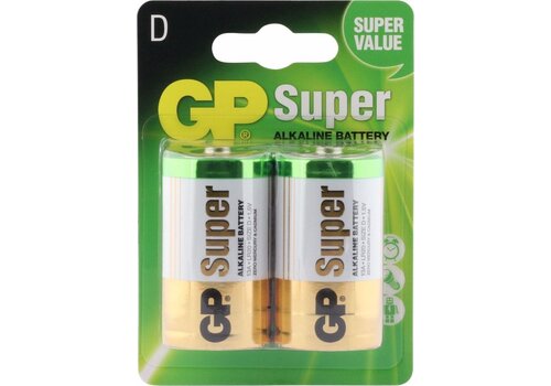  GP Batteries D Super Alkaline blister 2 