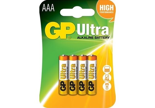  GP Batteries AAA Ultra Alkaline blister 4 