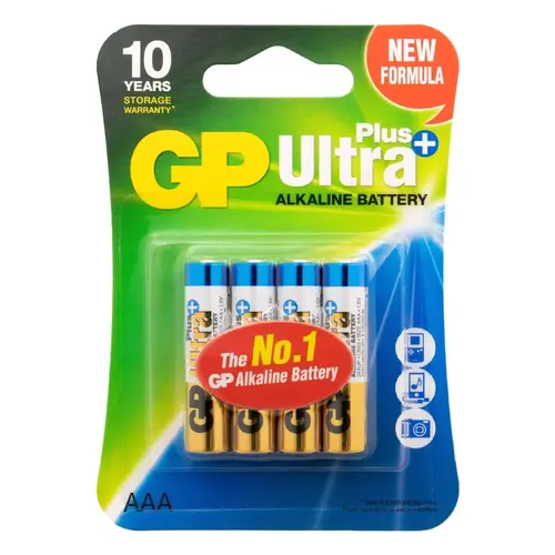  GP Batteries AAA Ultra Plus Alkaline blister 4 