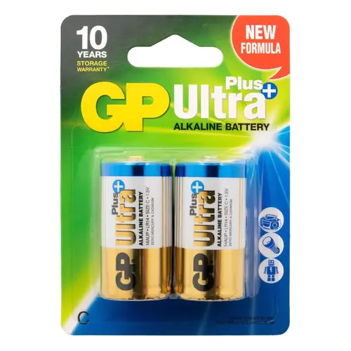  GP Batteries C Ultra Plus Alkaline blister 2 