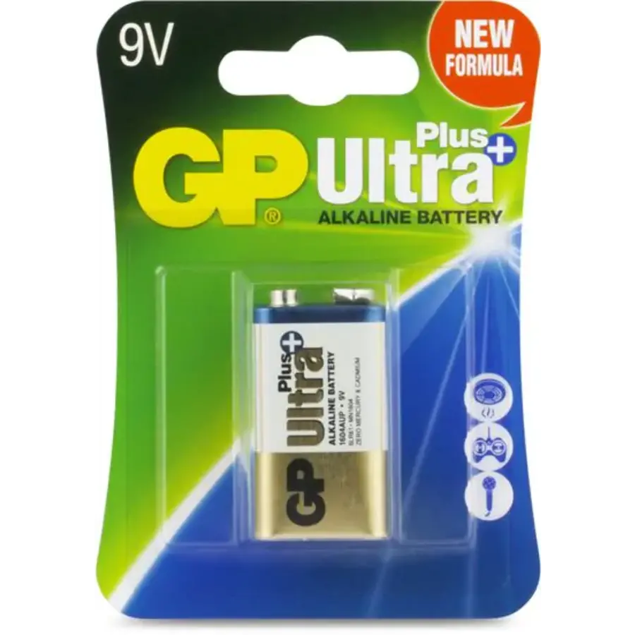 9V Ultra Plus Alkaline blister 1-1