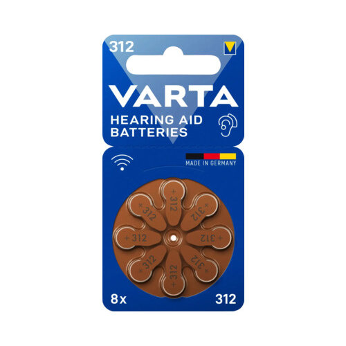  Varta 312 Hearing Aid blister 8 