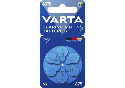 Varta 675 Hearing Aid blister 6 