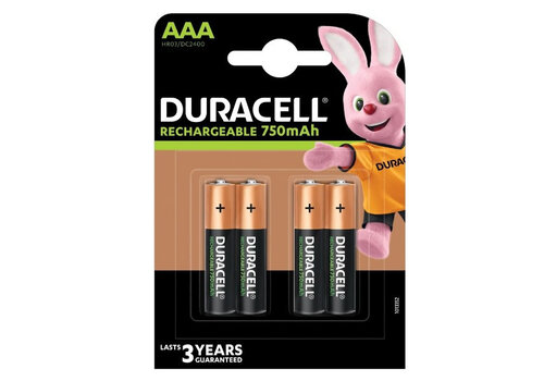  Duracell AAA 750mAh NimH Rechargeable blister 4 