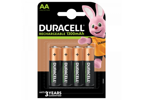  Duracell AA 1300mAh NimH Rechargeable blister 4 