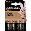 Duracell MN2400 AAA Plus 100% Alkaline blister 6