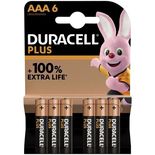  Duracell MN2400 AAA Plus 100% Alkaline blister 6 