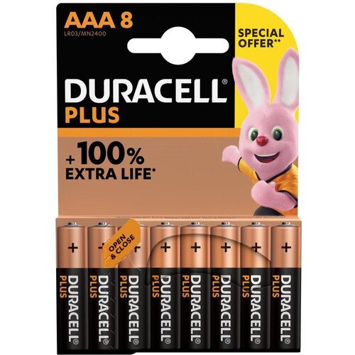  Duracell MN2400 AAA Plus 100% SO Alkaline blister 8 