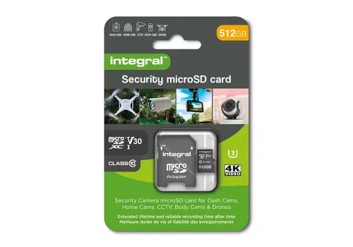  Integral 512GB Micro SD Card For Dash Cam Security 4K V30 U3 