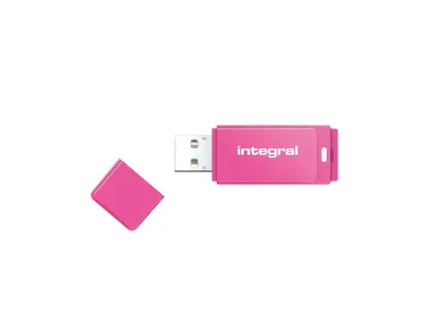  Integral 32GB Neon USB Flash Drive - Pink 