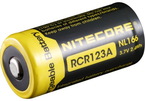  Nitecore RCR123A Li-ion battery NL166 650mah blister 1 