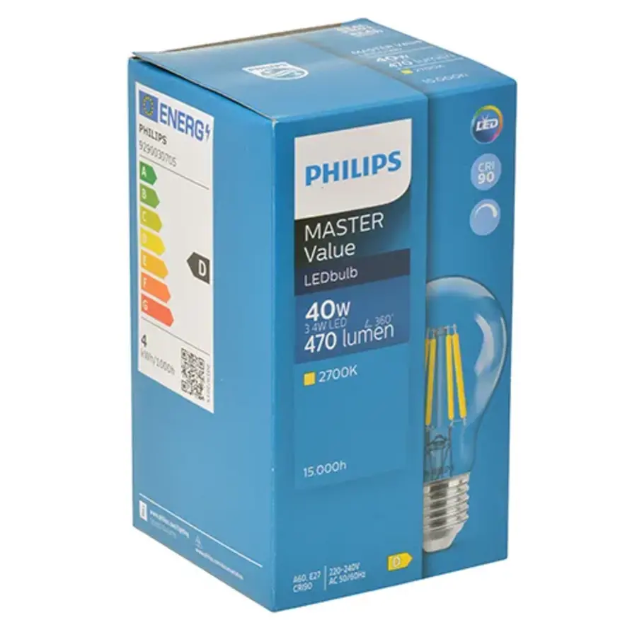 Master VLE LEDBulb 3.4-40W E27 927 A60 CL Glas Dimbaar-2