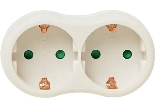  VB Extend Verdeelstekker + RA 2V horizontaal wit 