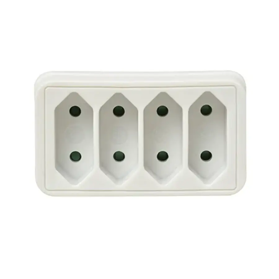 Euro verdeelstekker 4V wit-2