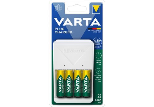  Varta 57657 Plug Charger incl. 4 x AA 2600mAh 