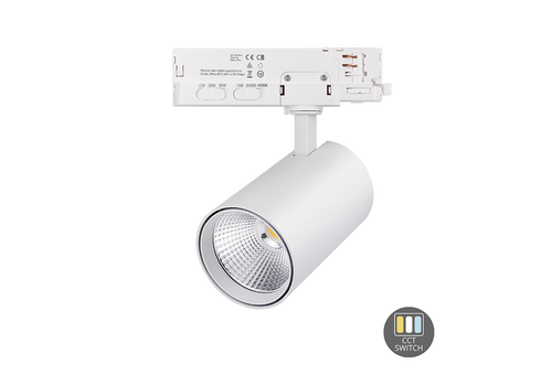  GHM 3-FASE RAILSPOT | ROSALIN | 10W-20W-30W | WIT | DIMBAAR | CCT-SWITCH 