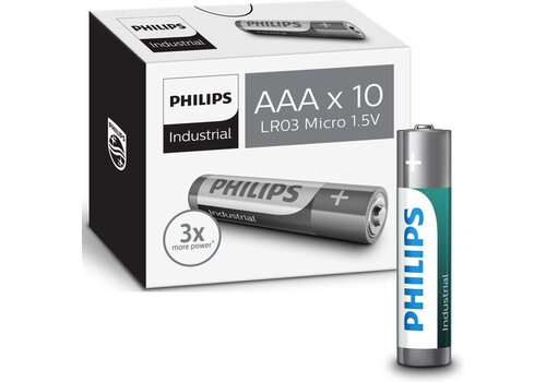 Philips  Industrial Alkaline AAA/LR03 10 pack   Philips  Industrial Alkaline AAA/LR03 10 pack