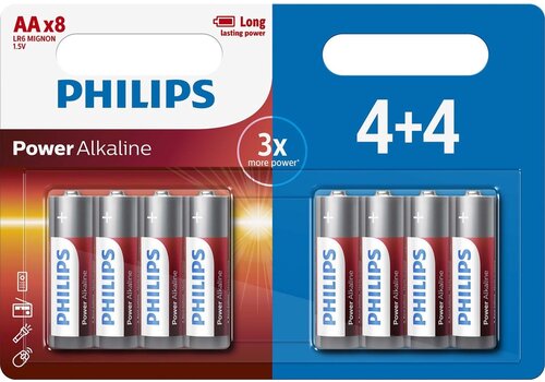 Philips  Power Alkaline AA/LR6 blister 4+4   Philips  Power Alkaline AA/LR6 blister 4+4