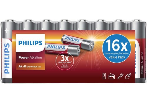 Philips  Power Alkaline AA 16-foil w/ U card   Philips  Power Alkaline AA 16-foil w/ U card