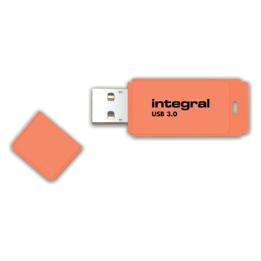 16GB Integral Neon USB Flash Drive - Orange-1