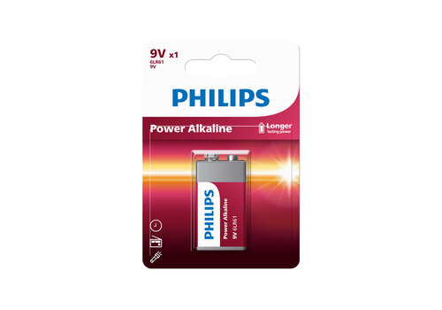 Philips  Power Alkaline 9V/6LR61 blister 1   Philips  Power Alkaline 9V/6LR61 blister 1