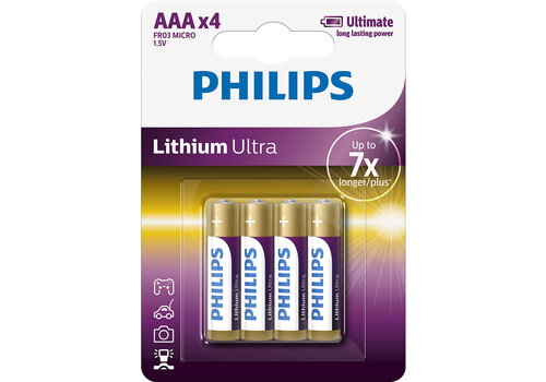 Philips  Lithium AAA 1.5v blister 4   Philips  Lithium AAA 1.5v blister 4