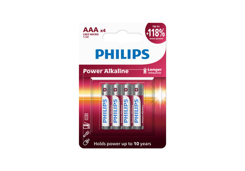 Philips  Power Alkaline AAA/LR03 blister 4   Philips  Power Alkaline AAA/LR03 blister 4