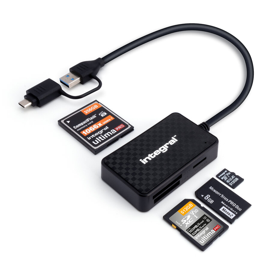 Integral Multi (All in 1) USB Card Reader USB3.2 en USB-C-3