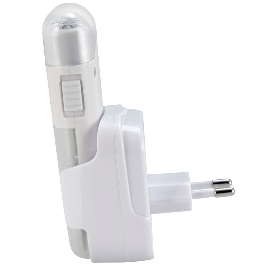 Oplaadbare LED Zaklamp / Automatisch LED Nachtlampje Wit-4