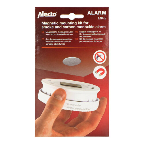  Alecto Magnetische Montageset voor Rook- en Koolmonixidemelders 