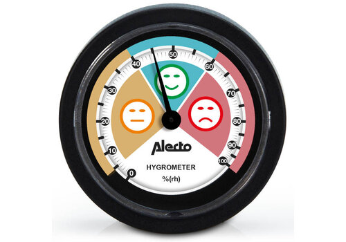  Alecto Analoge Hygrometer Zwart 