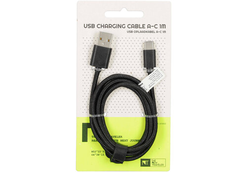  TNT Oplaadkabel USB-A > USB-C 1 m Zwart 