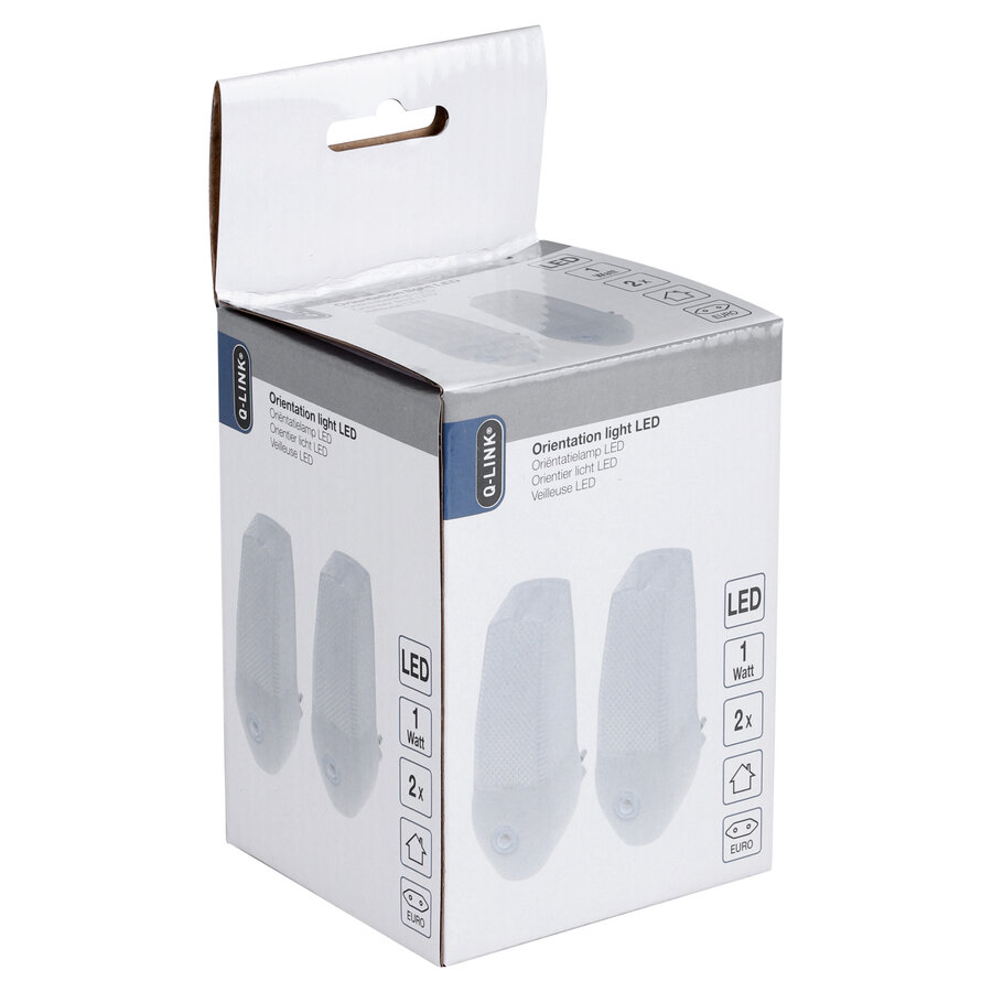 Orientatielamp LED 1W Schemerschakelaar Wit (2 stuks)-4