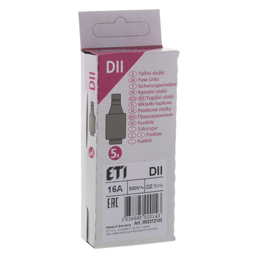 Zekering snel 16A grijs verpakt per 5 stuks-2