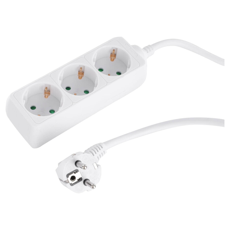 3V Stekkerdoos | 1,5M | Wit-3