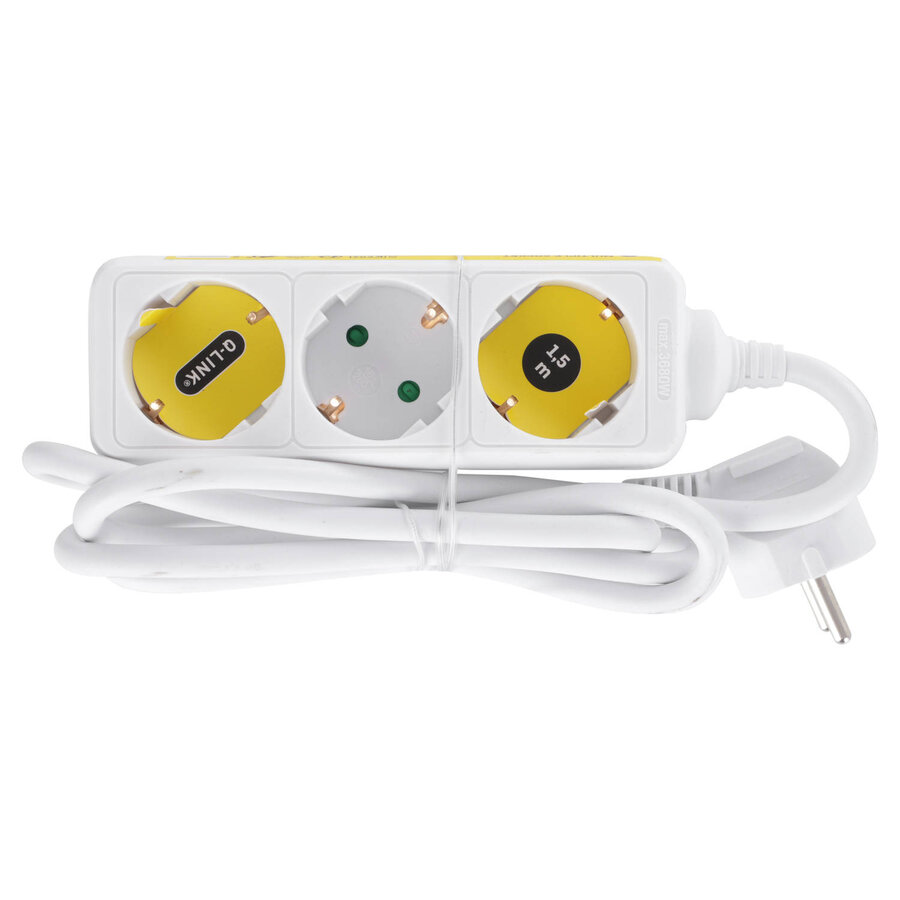 3V Stekkerdoos | 1,5M | Wit-2