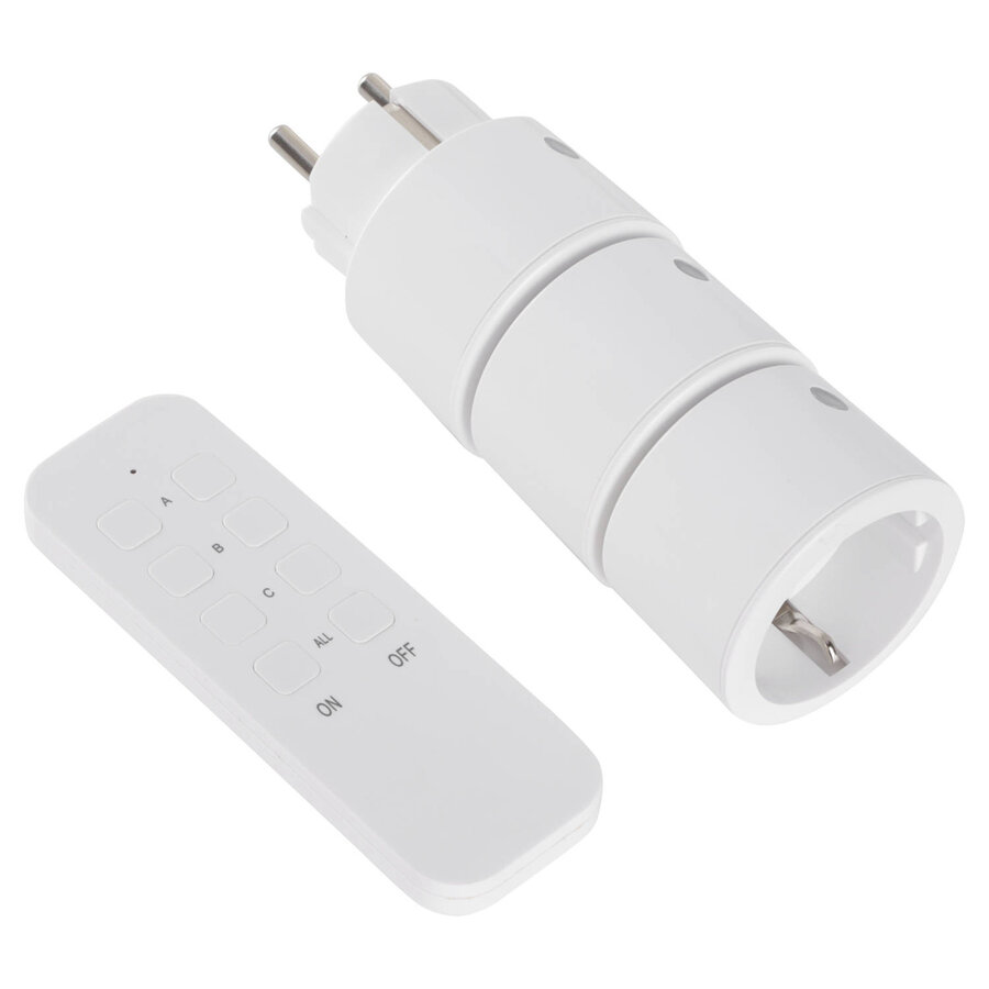 Schakelaar set Mini (3 stuks) Randaarde met Afstandsbediening-4