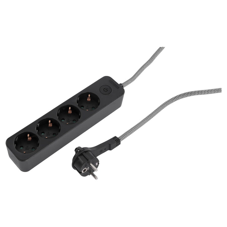 4V Tafelcontactdoos | 3M | Zwart | Schakelaar-2