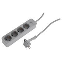 thumb-4V Tafelcontactdoos | 3M | Grijs | Schakelaar-2