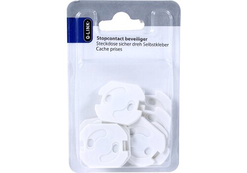  Q-Link Stopcontactbeveiliger Zelfklevend Wit 10 stuks 