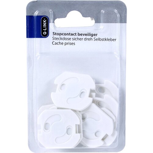  Q-Link Stopcontactbeveiliger Zelfklevend Wit 10 stuks 