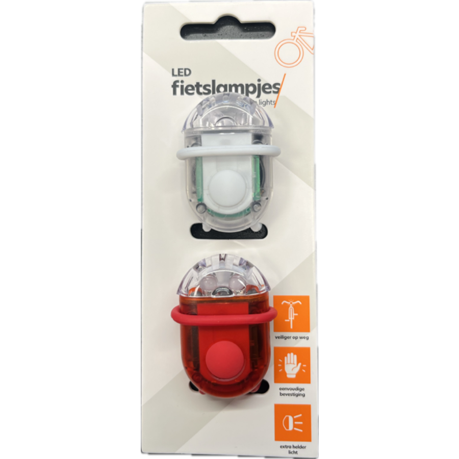 Fietslampje LED Helder Set 2 Stuks (incl. batterijen)-2