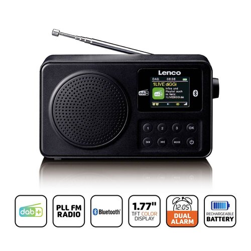  Lenco DAB+ / FM Radio met Bluetooth® -Zwart 