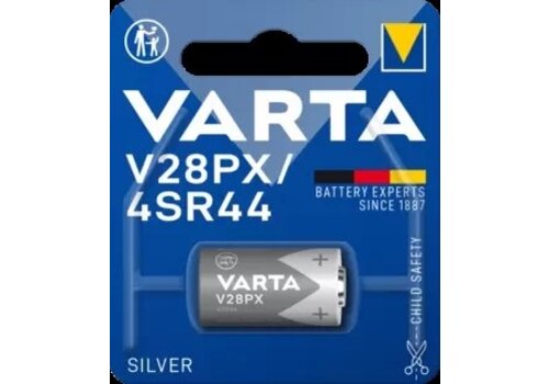 Varta 4028 V28PX / 4SR44 6V Silver Oxide blister 1   Varta 4028 V28PX / 4SR44 6V Silver Oxide blister 1