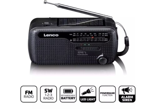  Lenco MCR-113BK - Noodradio Draagbaar Opwindbaar 