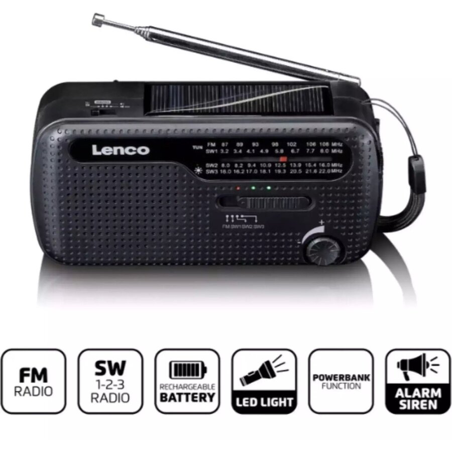 MCR-113BK - Noodradio Draagbaar Opwindbaar-3