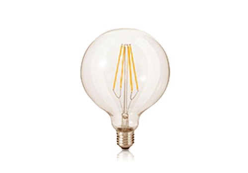  GHM LED FILAMENT E27 GLOBE 125 DIMBAAR 4W - 2100K - Warm White 