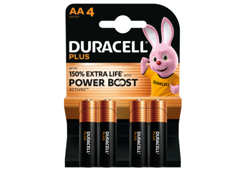  Duracell Plus Power Boost AA 4 pack 