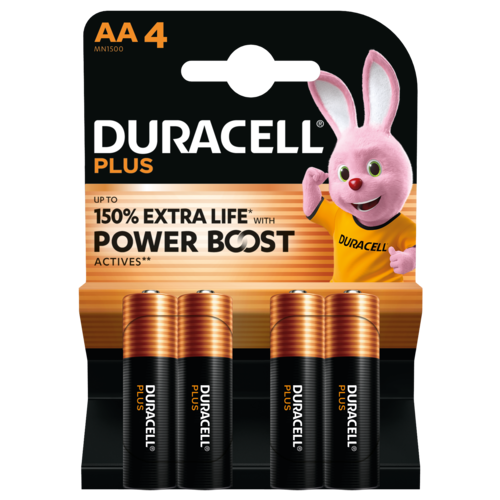  Duracell Plus Power Boost AA 4 pack (Vervangt Plus Alkaline 100%) 