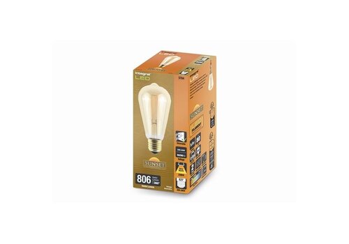  Integral Sunset Vintage Filament ST64 E27 5,9W 806LM Amber Dimbaar 